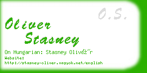 oliver stasney business card